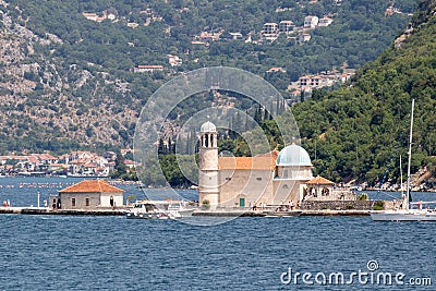Our Lady of the Rocks island, Bay of Kotor, Montenegro Editorial Stock Photo
